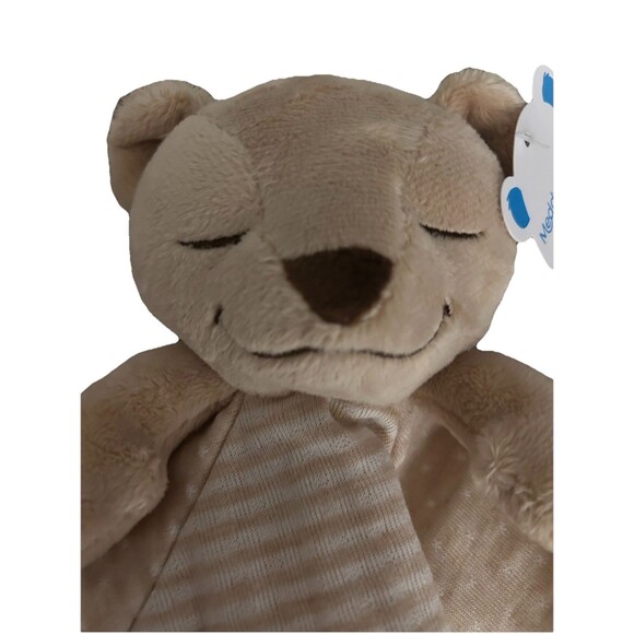 Meddy Teddy Brown Bear Lovey Ribbed Plush Baby Toy Doll Security Blanket - Picture 3 of 16